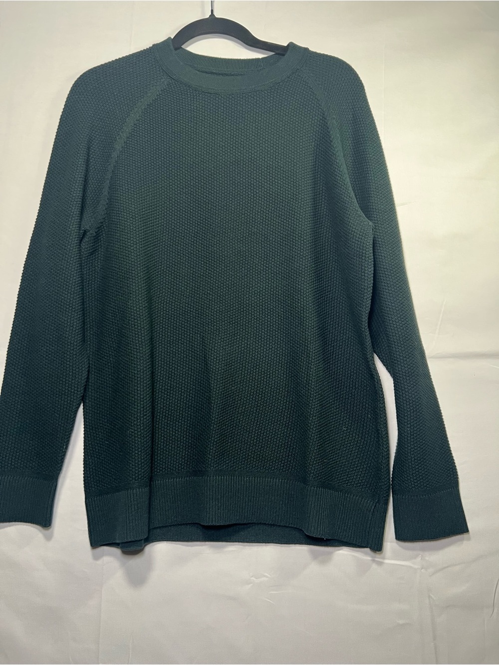 The Normal Brand Men’s Dark Green Textured Crewneck Sweater Medium - Picture 2 of 9
